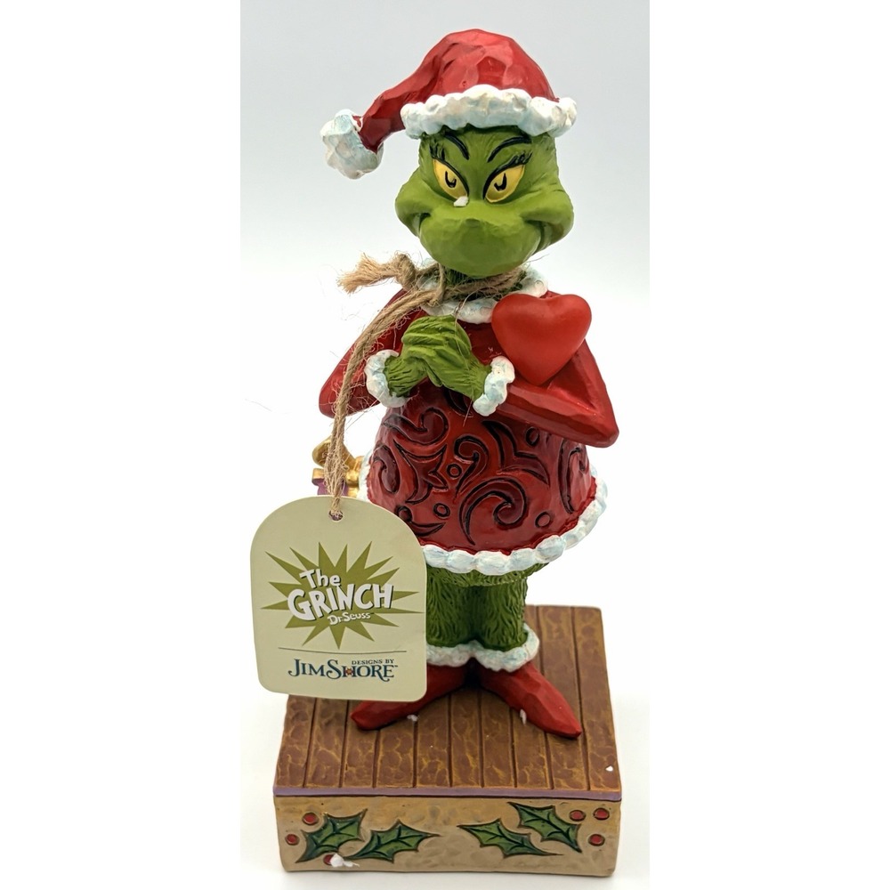 Jim Shore GRINCH WITH LARGE BLINKING HEART Figurine 6010782